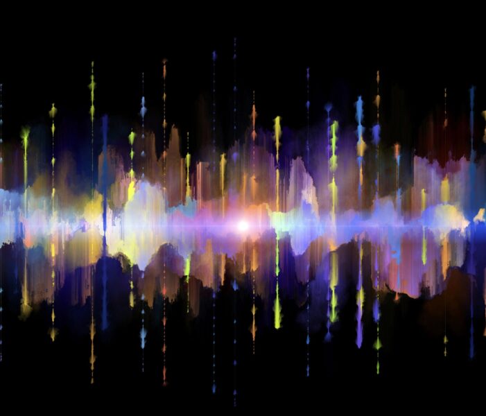 sound waves in color, abstract modern background