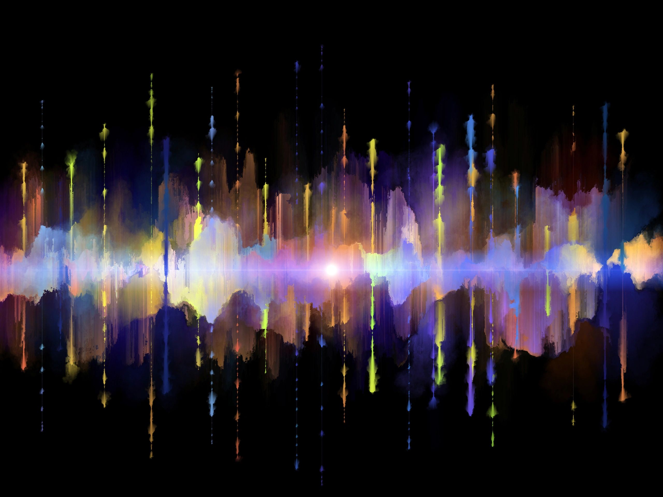 Colorful abstract sound waves background