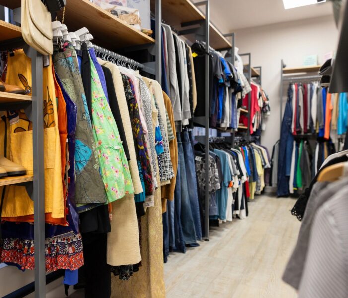 Charity Shop Full Of Clothes